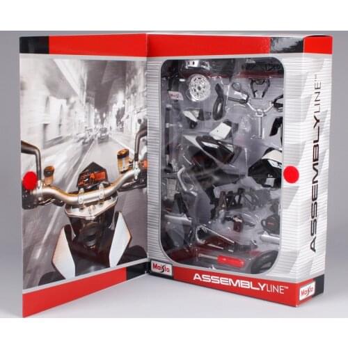 Maisto 1:12 KTM 690 Duke 3 Assembly DIY MOTORCYCLE BIKE Model Kit The actual White For Boy Toys Free Shipping