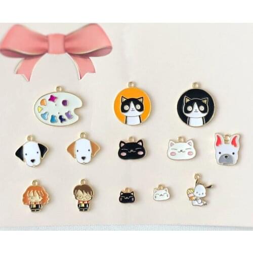 New style 30pcs/lot cartoon animals cats/dogs/girls shape alloy floating locket charms diy jewelry earring/garment accessory