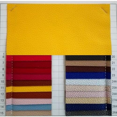 Wholesale 10 yards roll PU Artificial Litchi Leather Fabric Classic lychee pattern bag shoes sofa furniture metallic leather