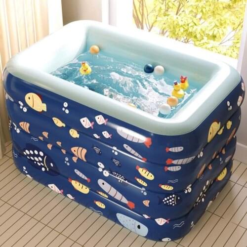 Portable Inflatable Pool Baby Swimming Pool Inflatable Float Swimming Pool Leak-Proof Train Safety Water Toy Pool Accessories