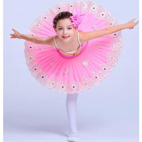 2019 Professional Ballet Tutu Skirts Ballerina Figure Skating Dress Tutus Belly Dance Clothes For Girls Pancake