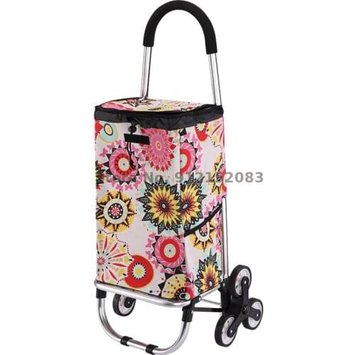 Stair-climbing Shopping Cart Grocery Shopping Cart Small Pull Cart Foldable Portable Trolley Trolley Trolley Home Pull Goods For