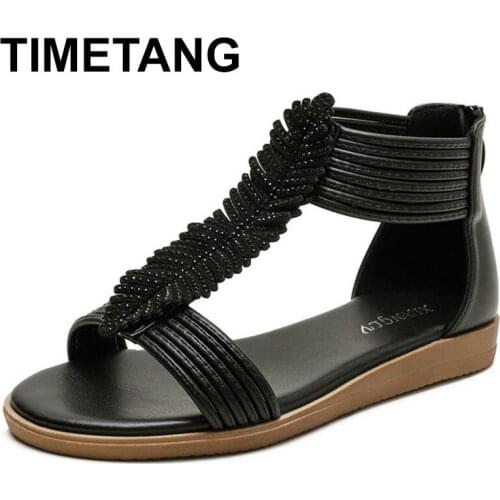 TIMETANG Women PU Leather Shoes Comfy Platform Flat Sole Ladies Casual Soft Big Toe Foot Correction Sandal Orthopedic Bunion