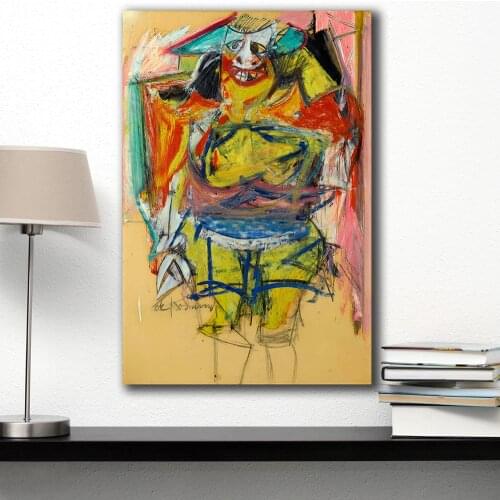 Willem-de-kooning-Woman 1953-54 Canvas Painting For Living Room Home Decoration Oil Painting On Canvas Wall Painting Unframed