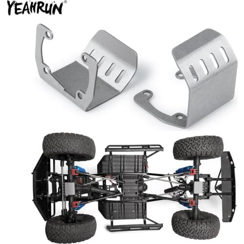 YEAHRUN Metal Alloy Bumper Axle Guards Chassis Armor Protective Plate For 1/10 Axial SCX10 II 90046 Defender RC Crawler Car
