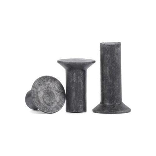 40pcs M5 Rivet Iron Riveting Nail Countersunk Head Percussion Rivets Solid Primary Color Riveted Nails 4.8 Grade 8mm-35mm