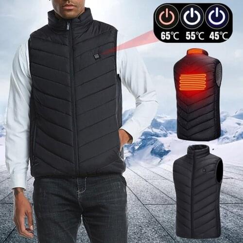 Heating Vest Washable Usb Charging Heating Warm Vest Control Temperature Outdoor Camping Hiking Golf
