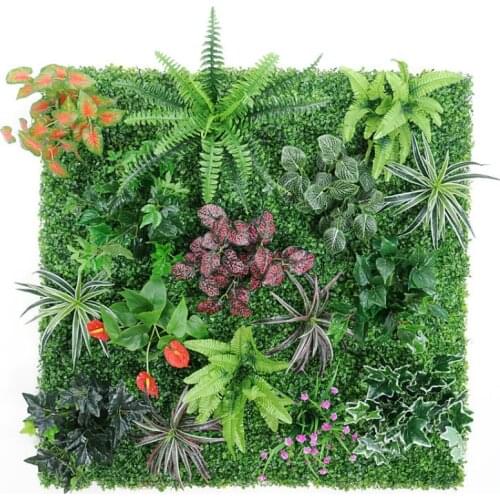 1.2Mx1.2M Green Artificial Plant Wall Panel Tropical Plant Leaf Lawn Balcony Garden Background Wall Green Plant Decoration