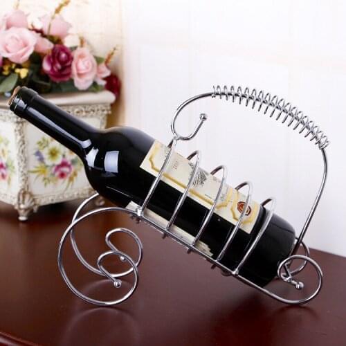 1PC New Simple iron wine rack European Wine frame Home Furnishing ornaments wine holder JX 1151
