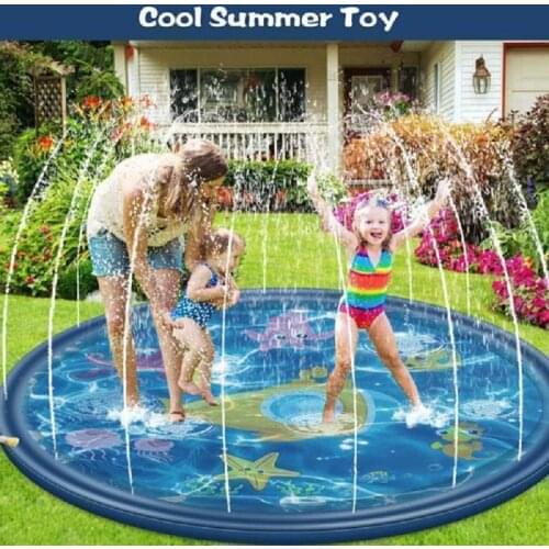 170/150/100cm Kids Inflatable Water spray pad Round Water Splash Play Pool Playing Sprinkler Mat Yard Outdoor Fun Swimming Pools