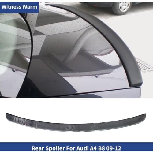 2009 2010 2011 2012 A4 S4 style carbon fiber Car-styling Rear Wings Trunk Lip Spoiler for Audi A4 B8