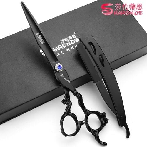 7-inch high-end Japanese 440c salon barber shop cutting scissors razor stainless steel professional 6.0 hairdresser scissors