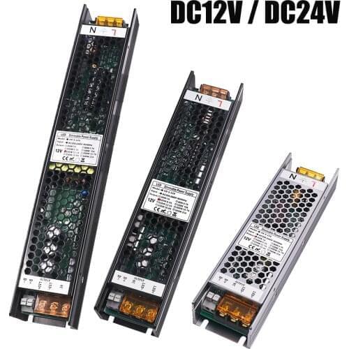 AC200-240V Dimmable LED Driver to 12V 24V Power Supply Lighting Transformer for LED Strip 60W 100W 150W 200W 250W Power Adapter