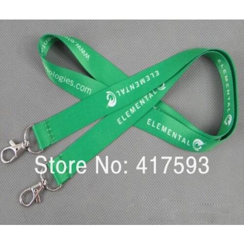 PROMOTION!!! 1000pcs/lot double hookcustom business event party neck lanyard strap with your own logo text imprint