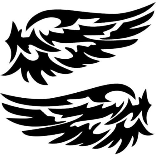 Car Sticker 2X Angel Wings Lovely Reflective Fashion Rearview Mirror Motorcycles Exterior Accessories Vinyl Decal,14cm*7cm