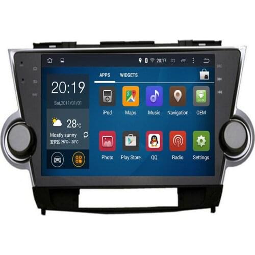 10.2" 2 din Android 10 eight core px5 for TOYOTA HIGHLANDER 2008-2013 Car DVD Player GPS Navigation Radio BT Tape Recorder
