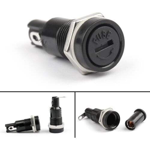 Areyourshop SCI R3-11 Panel Mount Chassis Fuse Holder For 5x20mm Glass Fuses 10A 250V 2/8PCS Wholesale Holder Fuses