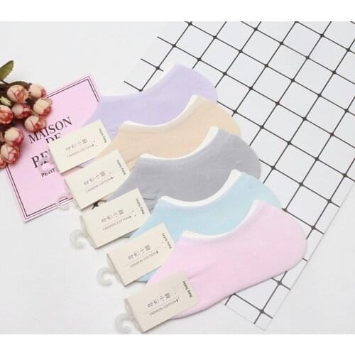 Children spring boat socks cotton shallow socks invisible socks solid color for boys and girls