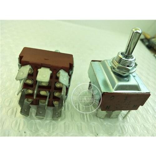 Hot spot S-43F ON-OFF-ON 9A250VAC 12pin 3gear knob switch shake head switch