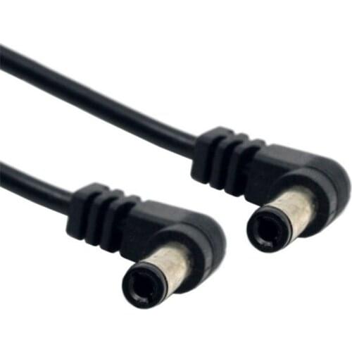 DC Power 5.5 x 2.1mm / 2.5mm Male to 5.5 2.1/2.5mm Male Plug Cable 90 Degree Left Right Angled 50cm