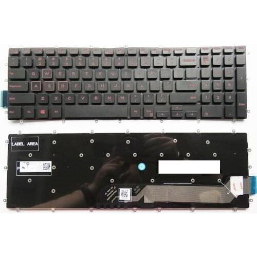 US New FOR DELL 15 7566 5567 7567 7559 5665 15-7000 Black Laptop Keyboard English red characters