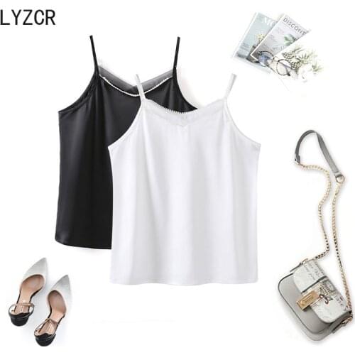 Женские шелковые майки LYZCR China At AliExpress