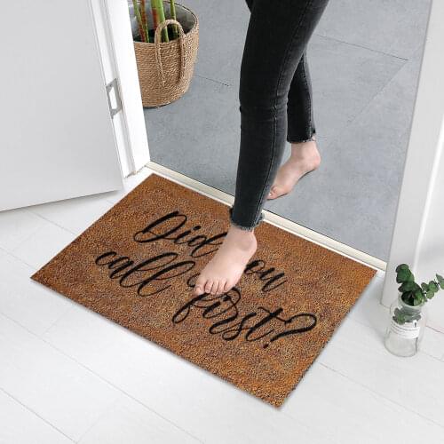 Floor Door Mat - 60x40cm Entrance Welcome Rug Soft Plush Entry Doormat for Entry Porch, Garage, Patio, Home Decor