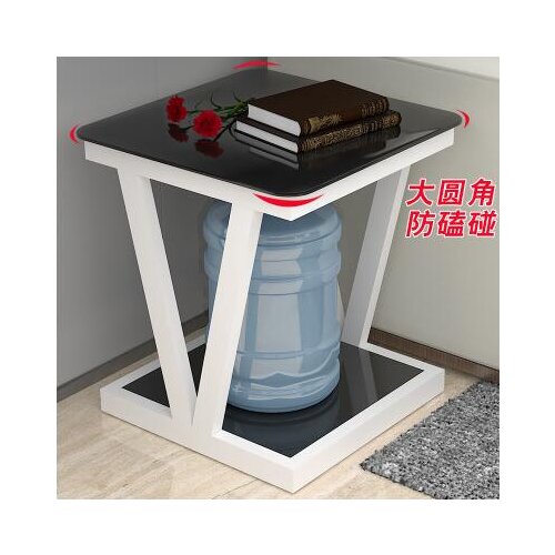 Side a few. Modern simple living room mini tea table. Glass small square table.2