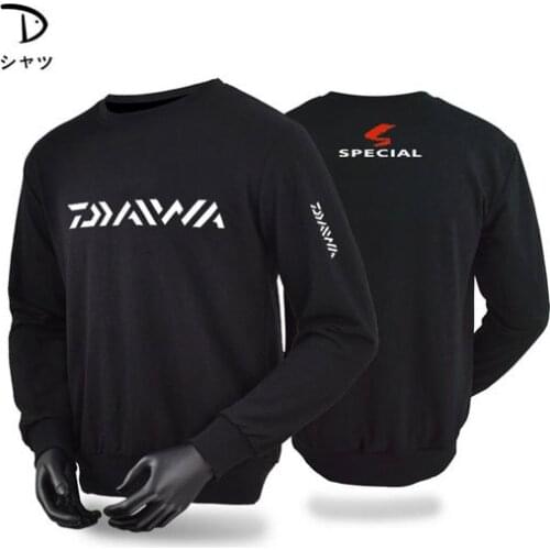 New Men Fishing Clothing Long Sleeve Outdooe Breathable DAIWA T Shirts Plus Size Cotton Fishing Clothes Sports Cashmere Tee