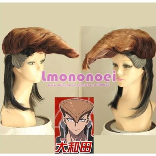 Anime Danganronpa v3 Mondo Owada Cosplay hairwear short Dark Brown Wig+Wig Cap