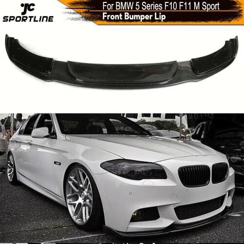 Front Bumper Lip Spoiler Splitters for BMW F10 F11 550i 528i 535i M Sport M-tech Bumper 2010 - 2016 Front Lip Carbon Fiber / FRP
