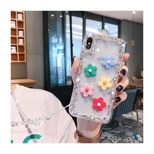 LaMaDiaa Rhinestone Clear Case For Xiaomi Redmi 9 9A 9T Pro Note9 Pro Max Note9S Note8 Pro Transparent Cover Cases