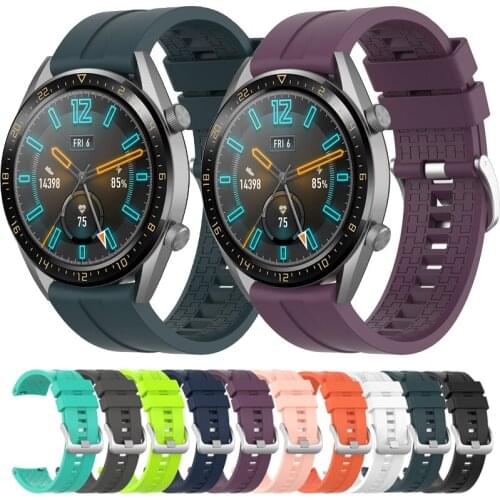 22mm Silicone WatchBand for Huawei Watch GT 2 46mm Soft Sport Strap Bracelet for Samsung Galaxy Watch 46mm Gear S3 Correa strap