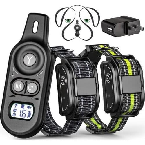 With 2 Collars Rechargeable Waterproof Remote Control Dog Shock Remote Training 300g34e
