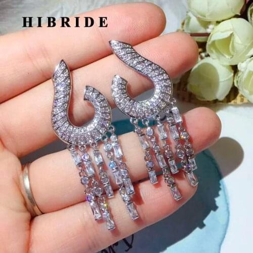 HIBRIDE Trendy European Gold Drop Earrings For Women Luxury Party Accessories Brincos Jewelry Patry Gifts E-941