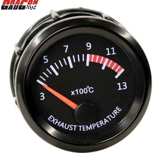 Dragon 2" 52mm Stepper Motor White LED Backlight Auto Car Exhaust Gas Temp EGT Gauge Meter