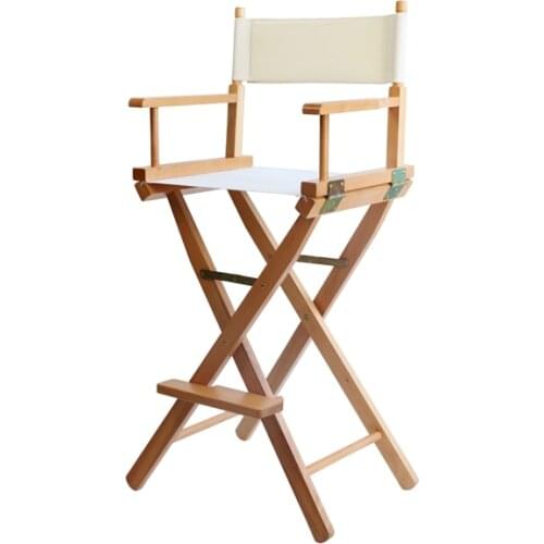 Solid Wood Director Chair Folding Wood Outdoor Casual Canvas Bar Make-up Office Fishing Beach Chai Portable Chair