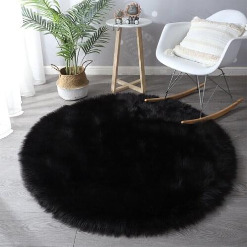 Ultra Soft Fluffy Rugs Faux Fur Rug Chair Cover Seat Pad Fuzzy Area Rug Living Room Carpet Silky Fuzzy Carpet Furry Rug for Room