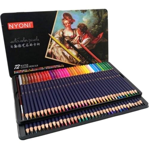 Premium Soft Core Watercolor Pencils 12 24 36 48 72 Lapis De Cor Professional Water Soluble Color Pencil For Art School Supplies