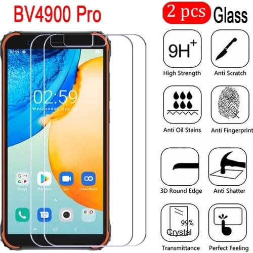 2-1Pcs Phone Protector Cover For BV4900 Pro Galss For Blackview BV4900Pro Screen Galss 9H 2.5D Proof Protective Film 5.7 Inch