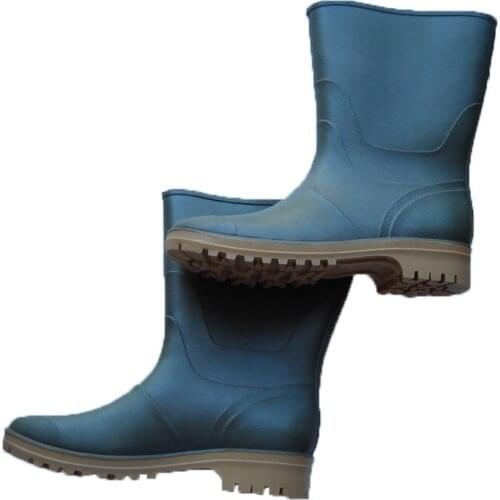 Green pvc waterproof slip-resistant rainproof calosce rubber pescheria