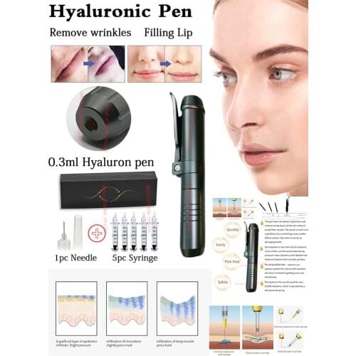 0.3ml 0.5ml Hyaluronic Acid Pen High density metal For Anti Wrinkle Lifting Lip face lip injection pressurized mesotherapy pen