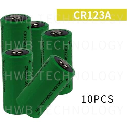 10pc 16340 1000mah 3v cr123a 16340 rechargeable battery 3.0v rcr123a 16340 batteries lithium