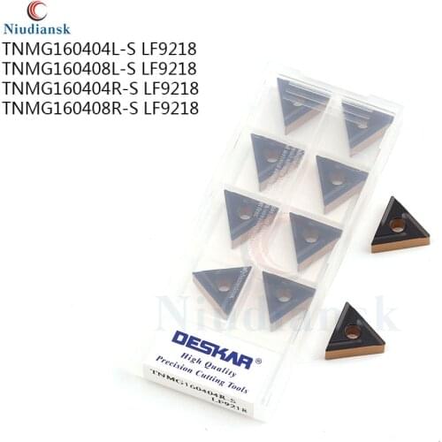10PCS TNMG160404L-S TNMG160408L-S TNMG160404 R-STNMG160408R-S LF9218 Genuine high quality carbide inserts CNC lathe cutting tool