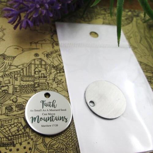 10pcs--"Faith As Small As A Mustard Seed..."stainless steel charms more style for choosing DIY Charms from Bible