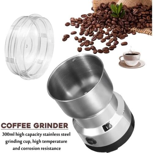 150W 220V Electric Crusher grinder Coffee machine Bean Grinder 300ml Blenders machine Stainless Steel Portable Home Office Use