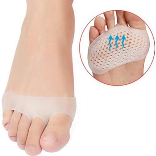 2x Pain Relief Lady Feet Pad High Heel Shoes Insoles Soft Silicone Gel Half Yards Mat Breathable Anti Pain Cushion