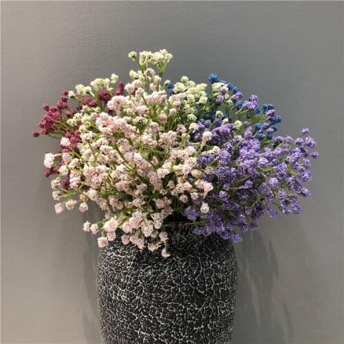 5 forks Foam Gypsophila Artificial Flower Bouquet for Wedding Party Home Table Decoration Fake Flowers