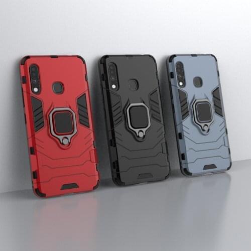 50pcs/lot Hybrid TPU+PC Armor Phone Case For Samsung Galaxy A90 A80 A60 M40 A40 A30 A20 A10 M10 M20 M30 S8 S9 PLUS Ring Bracket