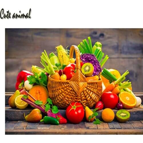 5D Diamond Painting New Arrivals Modern Fruit and Basket for Kitchen Dining Room Decor Embroidery Display Diy Handmade Gift